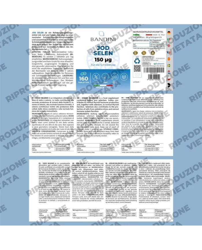 Iodio Selenio 150 mcg - 160 Compresse